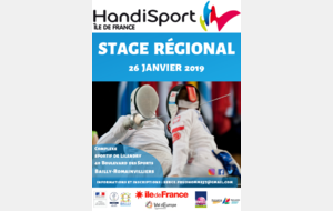 Stage régional handi escrime le samedi 26 janvier 2018